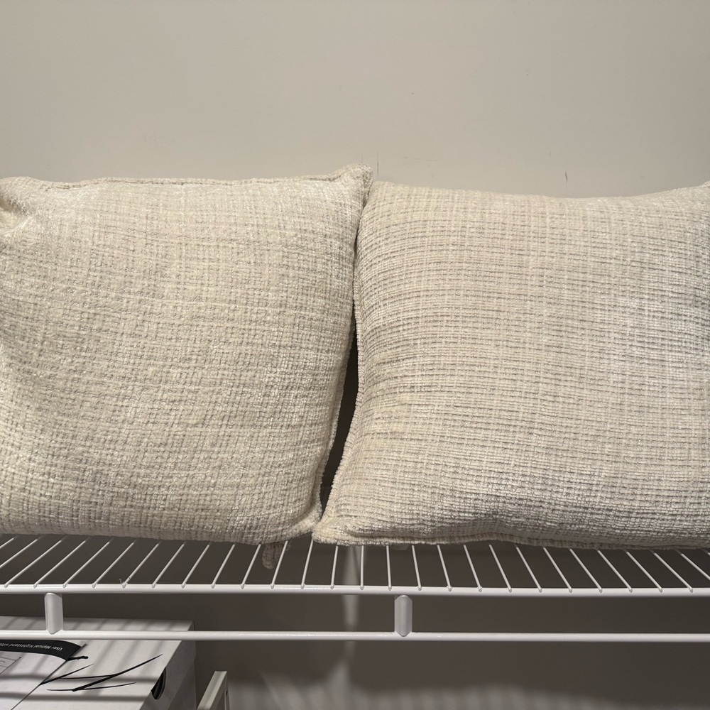 Textured Cream Throw Pillows